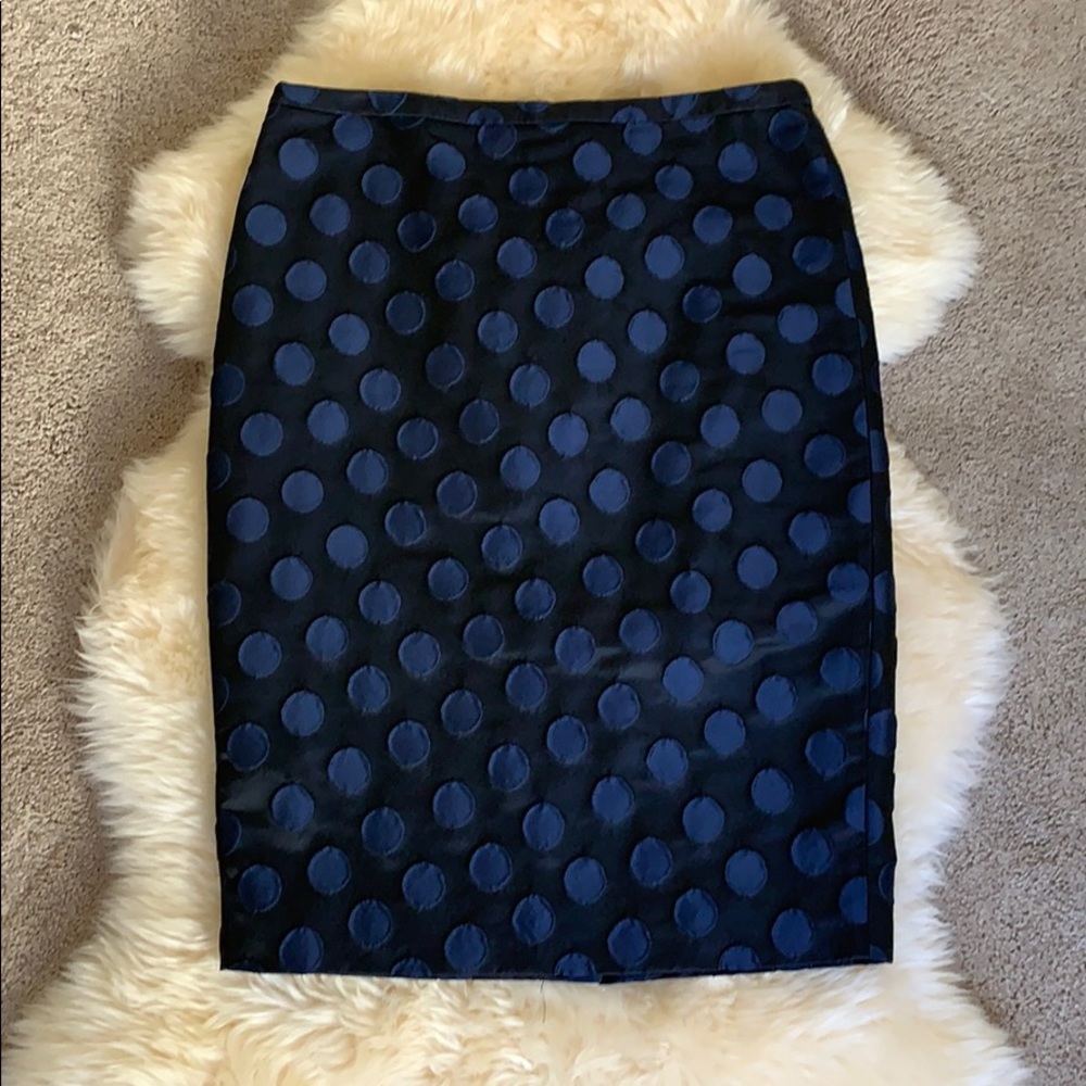 JCrew Jacquard Dot Pencil Skirt size 8